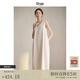 旅途原品ltyp 樹(shù)皮皺立體分割背心裙時(shí)尚文藝休閑高級連衣裙女秋 杏仁米 現貨 L
