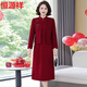 恒源祥喜婆婆婚宴時(shí)尚禮服中年媽媽裝連衣裙套裝中老年女裝春秋旗袍裙子