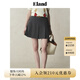 ELAND衣戀半身裙女學(xué)院風(fēng)腰袢設計百搭含內襯百褶裙2025夏季新款 EEWHF24E01深灰色(17)D/Grey L