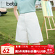 百圖betu女裝夏季新款牛仔褲時(shí)髦直筒百搭短褲牛仔褲女2306T44 白色 S