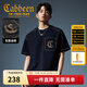 卡賓（CABBEEN）【重磅水洗】男裝短袖t恤2025夏季新款純棉潮流寬松圓領(lǐng)上衣 煤黑色01（寬松版型） L /175/50