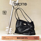 個(gè)樂(lè )SOFT CARRY托特包百搭大容量牛皮手提單肩包通勤電腦包禮物 經(jīng)典黑L （啞黑）（14寸電腦）