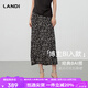 藍(lán)地（LANDI）[全場(chǎng)域]LANDI法式通勤波點(diǎn)包臀魚(yú)尾裙女長(zhǎng)款半身裙2025春夏新品 黑底白點(diǎn) M