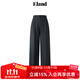 ELAND衣戀休閑褲女通勤風(fēng)含綿羊毛柔軟拖地西裝褲2025冬季新款 灰色(15)Grey M
