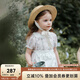 OAK FAMILY夏季女童裝法式女寶寶衣服短袖連衣裙泡泡袖公主裙女童裙子 花夢里 110 cm