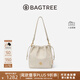 BAGTREE包包樹(shù)云采包2025年新款植鞣皮抽繩水桶包通勤斜挎腋下單肩包禮物 皎月白-小號 贈無(wú)事牌包掛 高級小眾
