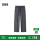 森馬休閑褲男戶外風(fēng)寬松直筒工裝褲夏線格肌理感褲子107324127105