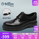 金利來(lái)（Goldlion）男鞋商務(wù)正裝鞋經(jīng)典皮鞋透氣舒適布洛克鞋G580430555AAA黑色42