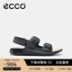 愛(ài)步（ECCO）涼鞋女 夏季休閑百搭清涼搭扣增高外穿涼拖鞋 科摩206903 黑色20690302001 36