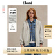 ELAND【100%棉】衣戀衛衣女休閑風(fēng)寬松直筒長(cháng)袖外套2025秋季新款 淺灰色(16)L/Grey M /165