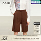 AMII開(kāi)學(xué)季換新裝2025秋季新款CHIC風(fēng)西裝褲女職業(yè)直筒褲挺括顯瘦休閑 深棕 165/72A/L