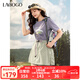 LAGOGO【輕戶外】舒適工裝裙褲女拉谷谷2025年夏季新款寬松短褲 卡其綠 L