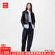 優(yōu)衣庫驚喜價(jià)女裝針織廓形長(cháng)褲/休閑褲彎刀褲加長(cháng)477345 483723 483723/69藏青色 M