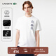 LACOSTE法國鱷魚(yú)男裝25春夏新款標準版型純棉印花平紋圓領(lǐng)針織T恤|TH2693 001/白色 M 4