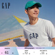 GAP男女裝2025春季新款棉質(zhì)字母logo短袖T恤常規上衣美版570044