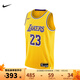 耐克（NIKE）NBA官方湖人詹姆斯球衣男籃球服速干23號運動(dòng)背心 DN2009-733 L