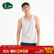 松山棉店男士背心簡(jiǎn)約純色家居外穿運動(dòng)汗衫打底睡衣涼感透氣淺灰175