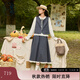 紫涵（ZIHAN）紫涵簡(jiǎn)約通勤長(cháng)袖T恤馬甲a字半身裙上下三件套裝女2025年秋季新款 藏青色 L