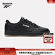 Reebok銳步官方24新款男女同款COURT 1000運動(dòng)復古休閑潮流板鞋 24FRC907U2GH0 黑色/中黃色 42 (27cm),US：9