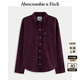 ABERCROMBIE & FITCH【牛津襯衫】女裝25秋季新款通勤經(jīng)典小麋鹿長(zhǎng)袖襯衫KI140-5247 紫紅色 S (165/92A)