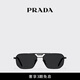 PRADA/普拉達(dá)【禮物】男士徽標(biāo)太陽(yáng)眼鏡墨鏡 石板灰鏡片