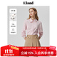 ELAND衣戀襯衫女甜美荷葉邊娃娃領微泡泡袖修身上衣2025秋季新款 粉色(25)Pink M 165