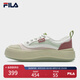 FILA 斐樂官方楊冪同款女鞋摩登帆布鞋水母鞋休閑鞋子 桃色粉/新薄荷綠-CS 38.5