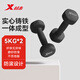 特步（XTEP）啞鈴浸塑男女士健身家用鍛煉器材杠鈴環(huán)保手鈴舉重訓練啞鈴5kg