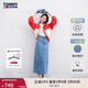 TOMMY JEANS【高腰長裙】春夏女裝純棉美式潮流復(fù)古開叉牛仔半身裙 牛仔藍1AB M 27