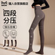 貓人【四段分壓】連褲襪女外穿秋冬季壓力瘦腿加絨加厚保暖黑色打底褲