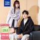 唐獅（TonLion）2024情侶史努比連帽針織外套 男款/黑色 XL 