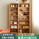 美型美酷全實(shí)木書(shū)架邊柜高立柜實(shí)木書(shū)柜長(cháng)條靠墻窄縫收納柜客廳邊角簡(jiǎn)約柜 原木色30寬*30深*120高（cm）