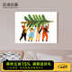 自油自畫(huà) 數字油畫(huà)diy 禮物兒童房裝飾畫(huà)簡(jiǎn)單卡通動(dòng)物客手繪油畫(huà)掛畫(huà)貓咪 圣誕小伙伴 30*40cm實(shí)木背板+實(shí)木內框