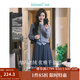 茵曼（INMAN）2025秋冬女裝新款毛衣女開衫千金風(fēng)銀絲釘珠針織衫上衣 花灰色 M