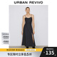 UR2025春季新款女裝復古休閑修身吊帶牛仔連衣裙UWM850047 靛藍 M