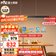 雷士（NVC）一字燈餐廳燈智能全光譜吸頂?shù)鯚舾唢@指長條餐桌雅黑WHDD53F/G-01