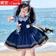 雙魚(yú)兔（SHUAGNYUTU）女童公主連衣裙洛麗塔夏季新款裙子短袖女孩朱迪兔子警官cos衣服 假兩件裙子+兔子 100