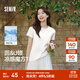 森馬（Semir）短袖t恤女短款合體圓領(lǐng)打底衫2025年新款夏裝涼感透氣u領(lǐng)白t恤女 白色調00311-活力圓領(lǐng) XS