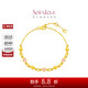 周大福 SOINLOVE「寶藏女孩」粉色愛(ài)心黃金滿(mǎn)心手鏈 VR1400