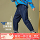 ASK JUNIOR男童褲子2025秋中大童長褲直筒褲休閑兒童牛仔褲 深藍(lán)色 140