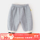 嘟嘟家童裝寶寶加絨褲子秋冬男童束腳褲保暖兒童長(cháng)褲寬松女童秋裝 灰色