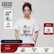 Teenie Weenie小熊女裝圓領(lǐng)T恤2025夏季新款休閑活力寬松基礎短袖 白色 M