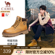 駱駝（CAMEL）王俊凱同款馬丁靴男戶外復(fù)古情侶大黃靴王者凱甲系列登山工裝鞋子 G13W136121 駝色/咖啡 41