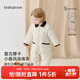 babylove嬰幼兒連體衣秋冬薄夾棉寶寶哈衣百搭外出服輕薄保暖棉服摩卡白棕 摩卡白棕 90cm