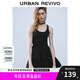 UR七夕2025夏季新款女裝設計感大蝴蝶結(jié)裝飾無袖連衣裙UYV750037 正黑 (偏短) S