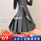 蘿美醬百褶裙女春秋短裙jk制服小裙子學(xué)院風(fēng)高腰時(shí)尚a字半身裙小個(gè)子 深灰色常規款（抗皺西裝面料） M 【建議95-105斤】