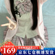 蘿美醬jk制服原創(chuàng)純欲風春秋辣妹性感套裝學(xué)院風女短裙JK百褶裙收腰顯瘦 短袖純欲襯衫+霧桃川42cm+結(jié)胸牌 M 【建議95-105斤】
