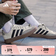 adidas「T頭鞋」BARREDA板鞋德訓鞋男女阿迪達斯輕運動(dòng) 灰色/黑色/樹(shù)脂黃   42