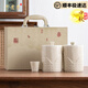 萬(wàn)茗巖【六安瓜片】安徽2025年新茶特級濃香型手工茶禮盒裝高檔茶葉送禮茶璽-米色 250g*1盒
