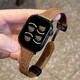 EAEA適用applewatchS11蘋(píng)果手表表帶s10真皮iWatchs9新款ultra3卡通小狗s8智能se3高級感ultra2腕帶 棕色 38/40/41/42MM表盤(pán)通用